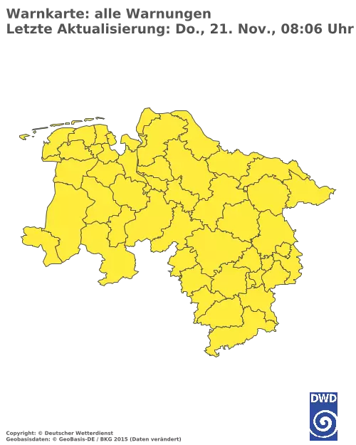 Aktuelle Wetterwarnungen für  Holzminden