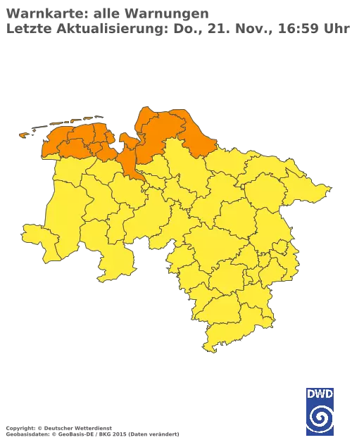 Aktuelle Wetterwarnungen für  Holzminden